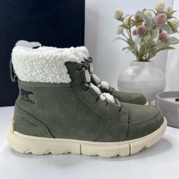 Sorel Explorer Next Carnival 100g Waterproof Boot Stone Green Women 7.5 NWB - Picture 4 of 10